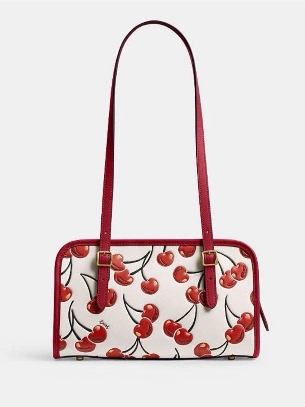 Coach Cherry Print Swing Bag authentic genuine leather with tag/bag included